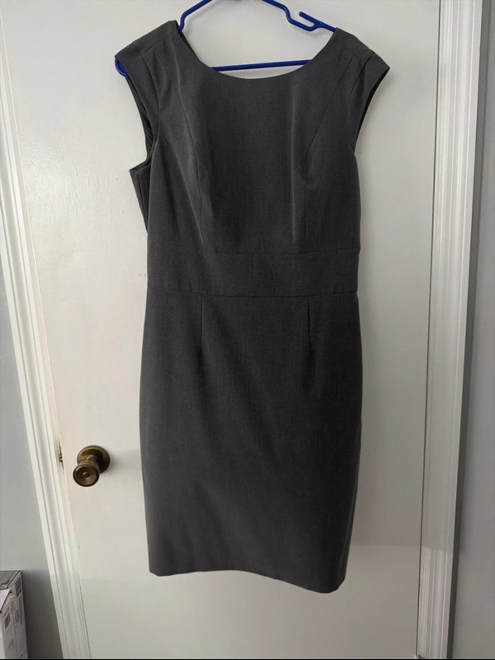 The Limited Charcoal Gray Cap-Sleeve Sheath Dress